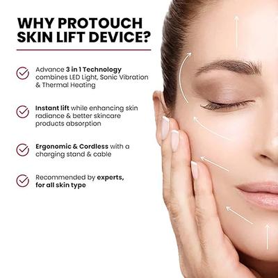 Protouch Skin Lift Combo, Skin lift Device & Recovery Drops, Facial Massager for Youthful Bright Uplifted Glowing Facial at Home 1's - Others