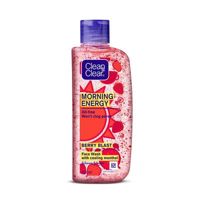 Clean & Clear Morning Energy Brightening Berry Face Wash 100 Ml - Face Scrubs