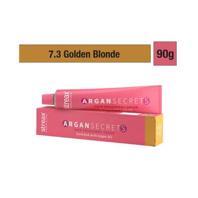 Streax Professional Argan Secrets Hair Colourant Cream Enriched - Golden Blonde 7.3 90 gm - Crème