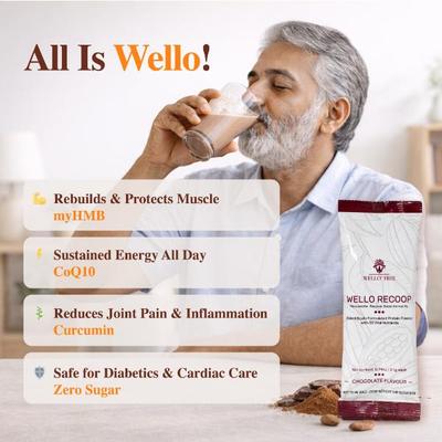 WelloTree Wello Recoop Protein Powder - Mango Flavour (Pack Of 15 x 18g) 1s - Protein Drink