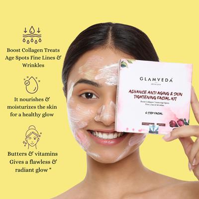 Glamveda Advance Anti Ageing Facial Kit 120 gm - Facial Kits