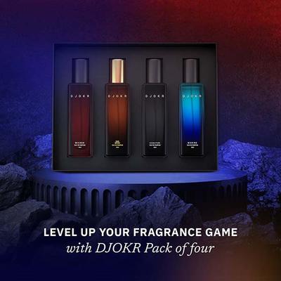 Djokr Perfume Gift Set for Men - Eau De Parfum Signature Oud Wood, Marine (4x20 ml) 4's - Men Perfumes (Edt/Edp)