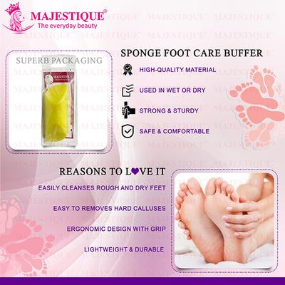 Majestique Spongeables Pedi Scrub Foot Buffer 1's - Callus Shavers & Stones