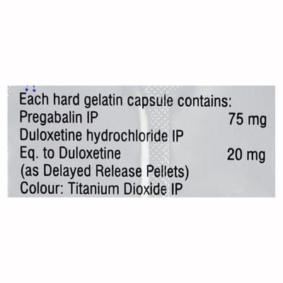 MAXDULIN 75/20 Capsule 10's - Neuropathic Pain-Dru