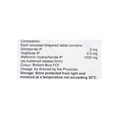 Glimisave MV 3.3 F Tablet 15'S - Diabetes-Ant
