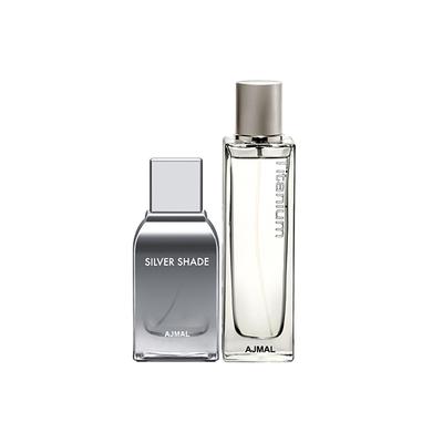 Ajmal Silver Shade EDP Citrus Woody Perfume And Titanium EDP Citrus Spicy Perfume 200 ml - Men Perfumes (Edt/Edp)
