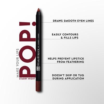 Star Struck by Sunny Leone Long Wear Lip Liner - Starry Night 1.2 gm - Lip Liners