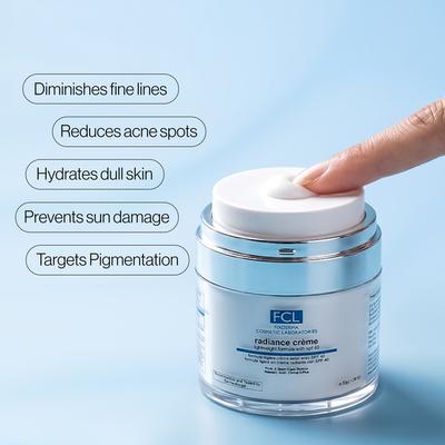 Fixderma Cosmetic Laboratories Radiance Cream With SPF40 Sunscreen, Suitable for Acne Spots & Hydrates Dull Skin - 50gm - Face Creams