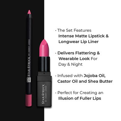 Star Struck by Sunny Leone Kiss Me Pink Lip Kit Lipstick and Lip Liner 2's - Lip Glosses