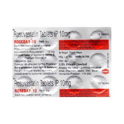 ROSEDAY 10 Tablet 15's - High Cholesterol-Dys