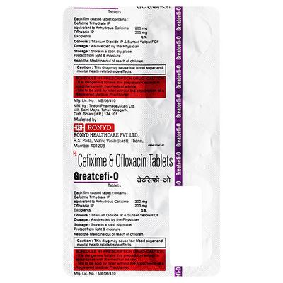 GREATCEFI O Tablet 10's - Bacterial Infections-Cep