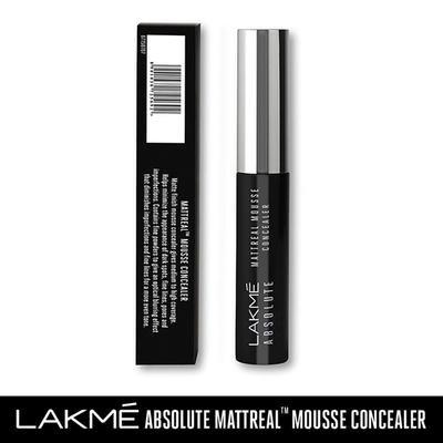 Lakme Absolute Mattereal Mousse Concealer 06 Walnut 9 Gm - Concealer