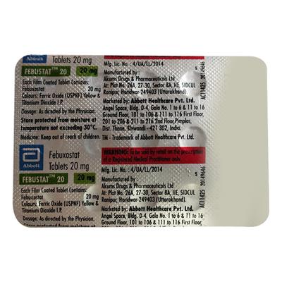 FEBUSTAT 20 Tablet 15's - Gout