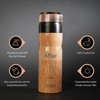 RiiFFS Affair Deodorant For Women, Perfume Body Spray 200 ml - Women Deodorants/Roll-Ons