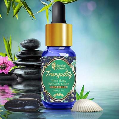 Oriental Botanics Tranquility Aroma Therapy Diffuser Oil (Ylang Ylang, Rosewood & Rose) 15 ml - Creams/Oils/Lotions