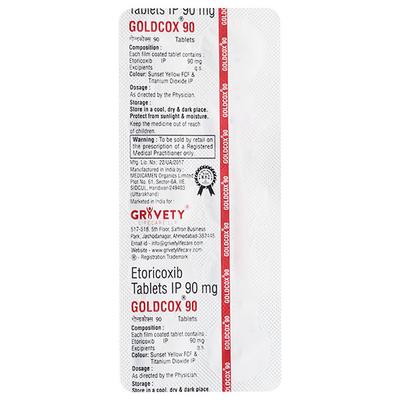 GOLDCOX 90 Tablet 10's - Pain relief-Nsa