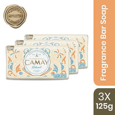 Camay Natural Cedarwood & Bergamot Beauty Soap with Indulging French Fragrance 125g 3's - Soaps