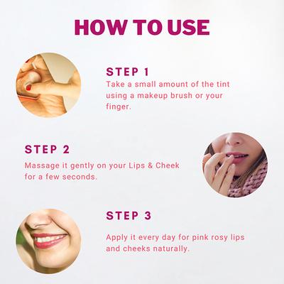 Aegte Organics Lip and Cheek Tint Balm (Rosy Pink) 15 gm - Lip Stains & Tints