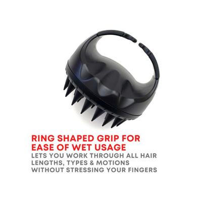 Alan Truman Scalp Sos - Scalp Massage & Shampoo Brush - Black 1's - Hair Brushes