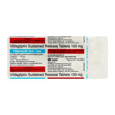 TORGLIP OD 100 Tablet 10's - Diabetes-Ant