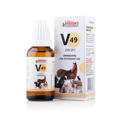 Dr. Bakshi's Bakson's Homoeopathy V49 Wheezing Drops  (Veterinary) 30 ml - Pet Healthcare