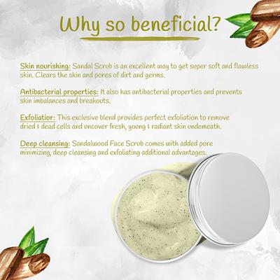 Nutriment Sandalwood Scrub All Skin Type 250 gm - Scrubs & Exfoliants