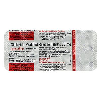 Glizihenz 30mg Tablet 10'S - Diabetes-Ant