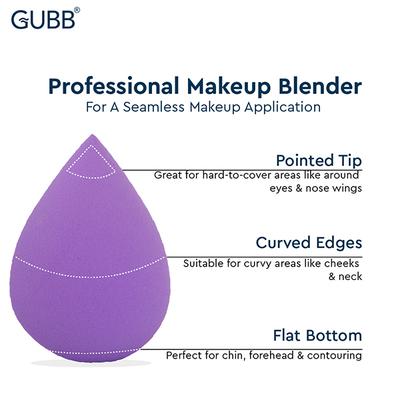 GUBB Beauty Blender Set of 4 - Purple 100 gm - Sponges & Applicators