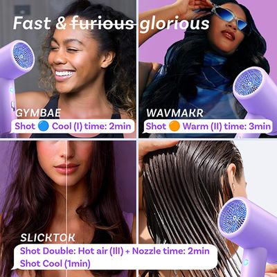 Bombae Headstart Ionic Hair Dryer 1600W 3 Heat Modes (Cool, Warm, Hot) 5X Faster Drying 400 g - Hair Dryers