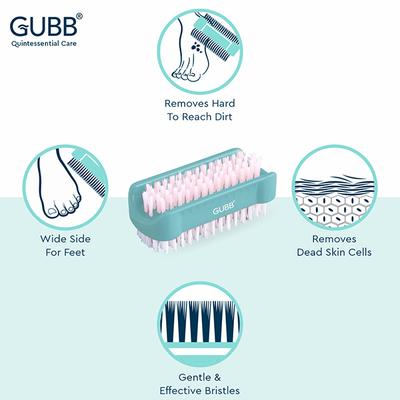 GUBB 2 In 1 Nail & Foot Cleaning Brush 70 gm - Manicure & Pedicure Kits