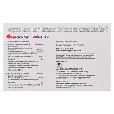 Gemcal Kit Tablet 1's - Osteoporosis-Age