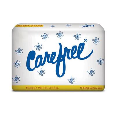Carefree Sanitary pad (L) 10's - Sanitary Napkins