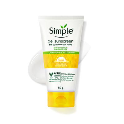 Simple Kind To Skin Gel Sunscreen SPF 50 PA++++ 50 gm - Face Sunscreen