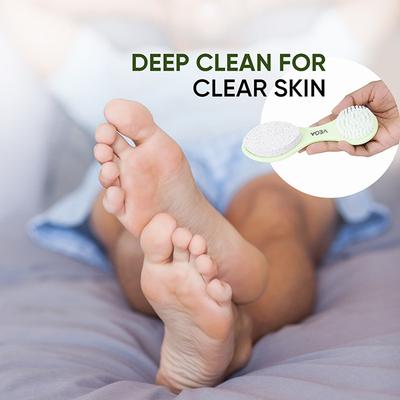 Vega 3 In 1 Pedicure Tool- Foot Scrubber, Pumice Stone And Black Emery For Home Foot Care, (Pd-20) - Manicure & Pedicure Kits