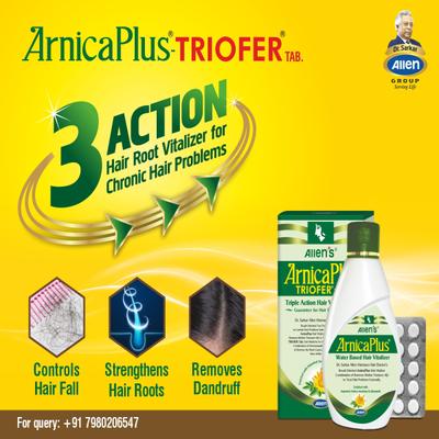 Allen Arnica Plus Hair Vitalizer 100 ml + Triofer Tablets 50's (Pack Of 2) - Personal Care(Homeopathy)