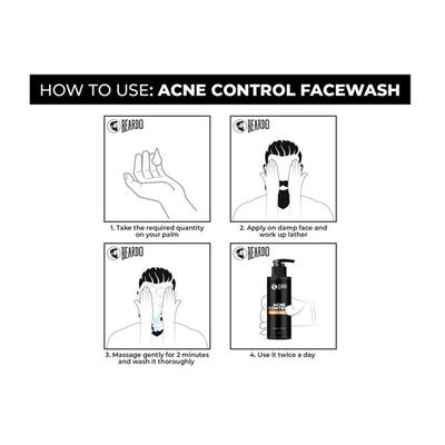 Beardo Acne Control Face Wash Gel - Turmeric Extract 100 gm - Face Wash & Cleansers