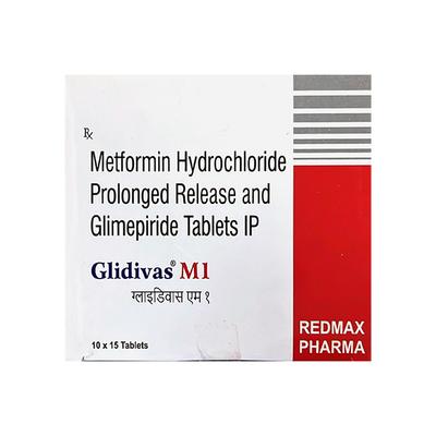 GLIDIVAS M 1 Tablet 15's - Diabetes-Ant