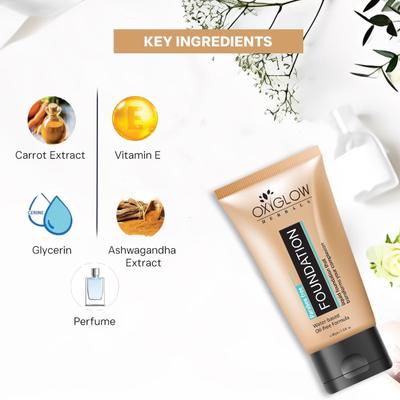 OxyGlow Herbals Foundation - Water Based Oil Free Formula 30 gm - Foundation
