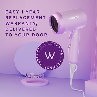 Winston Ionic Foldable Hair Dryer with Low Noise & Overheat Protection - 1200W 1's - Hair Dryers