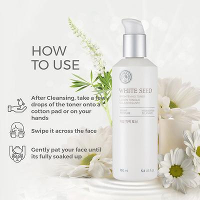 The Face Shop White Seed Brightening Toner Lotion Tonique Unifiante Bright Moisture Hydratation Eclatante 160ml - Toners