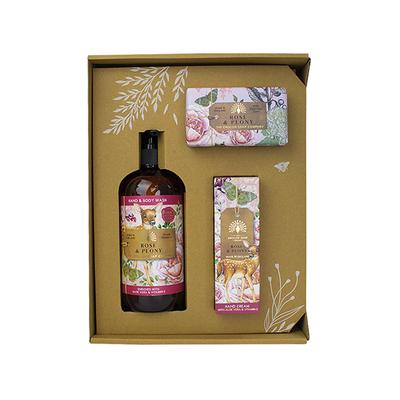 The English Soap Company - Anniversary Rose and Peony Hand and Body Gift Set 1's - Shower Gels & Body Wash