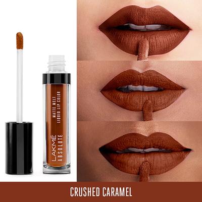 Lakme Absolute Matte Melt Liquid Lip Color Crushed Caramel 6 Ml - Liquid Lipsticks