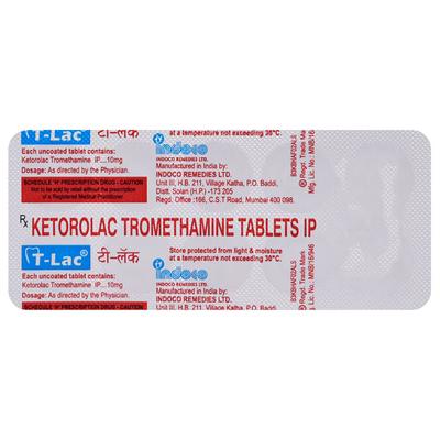 T Lac 10mg Tablet 10'S - Pain relief-Nsa