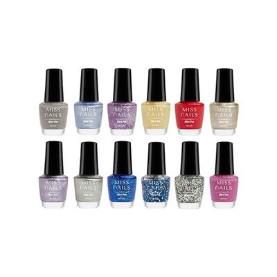 Miss Nails Mini Pro Young , Wild and Free 6ml each 12's - Nail Polish
