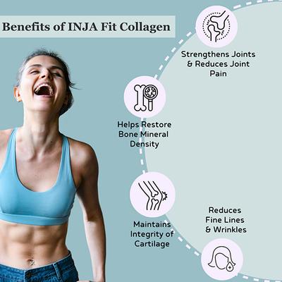 INJA Fit Marine Collagen Powder - Coffee Flavour 250 gm - Hair & Skin