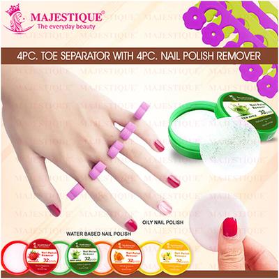 Majestique Nail Polish Remover & Toe Separator Set, Nail Care Package 8's - Nail Care