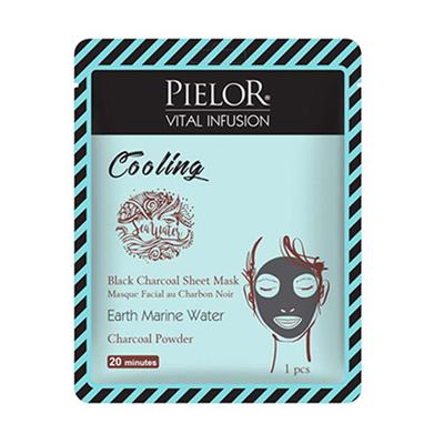 PIELOR VITAL INFUSION BLACK CHARCOAL MASK 125ml 5's - Sheet Masks
