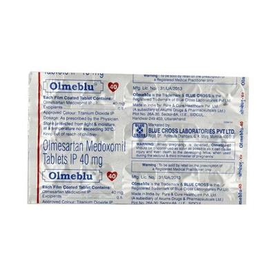 Olmeblu 40mg Tablet 15'S - Hypertension-Ang