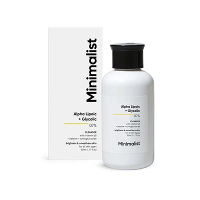 GWP Minimalist 7% Alpha Lipoic + Glycolic Cleanser Mini 50ml - Face Wash & Cleansers