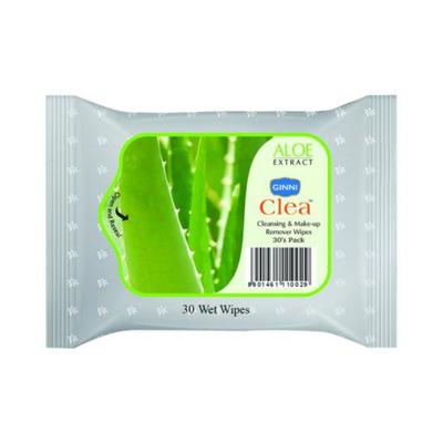 GINNI Cleansing & Makeup Remover Wet Wipes (Aloevera) (30's Wipes/Pack) 1's - Make Up Removers